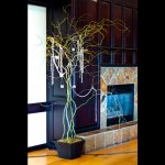 Curly willow and crystal garland tree