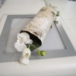 Greenscape Design Natural Birch Barch and White Orchid Arrangement