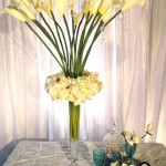 Greenscape Design Shabby Chic Wedding Decor Large Calla Lily Centrepiece with Vintage Accessories