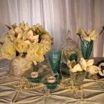 Greenscape Design Shabby Chic Wedding Decor Medium Centrepiece with Vintage Accessories