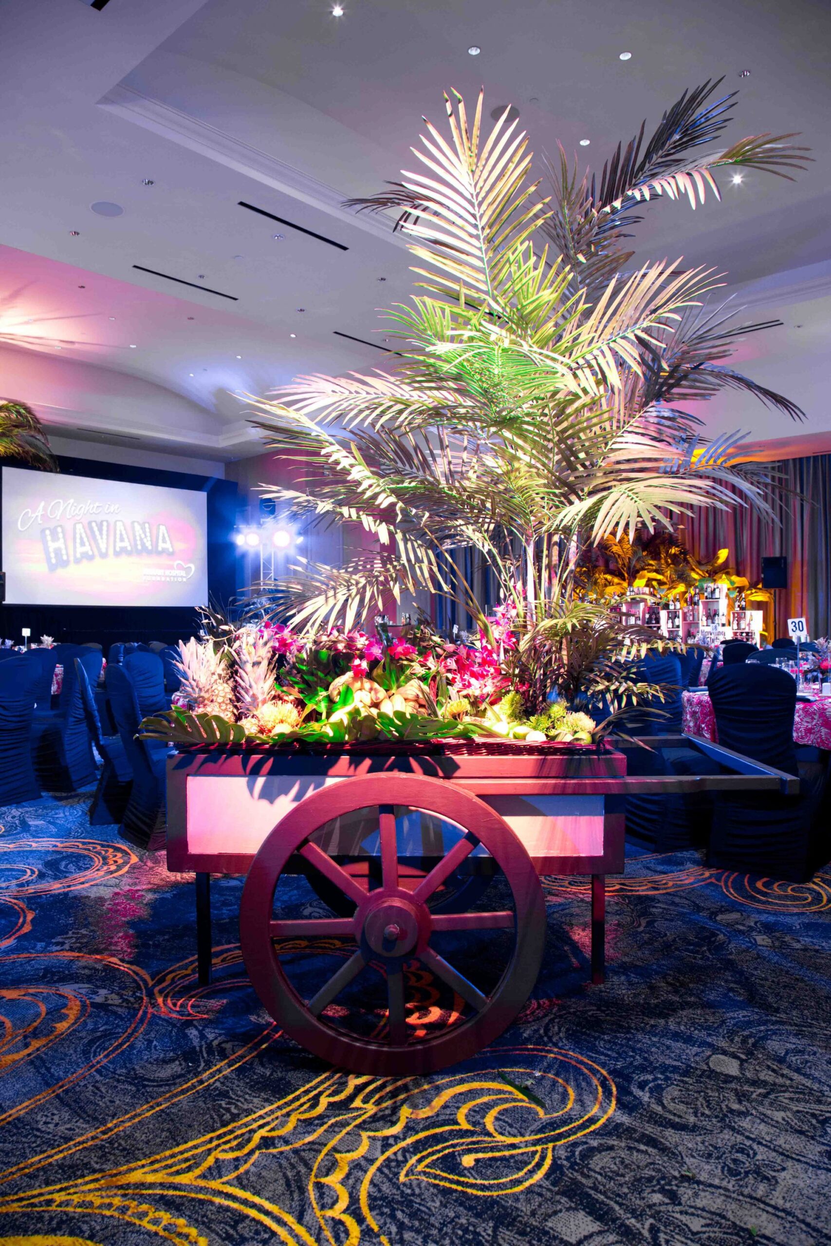 Tropical Buffet Decor // Vancouver Corporate Event Design - Greenscape