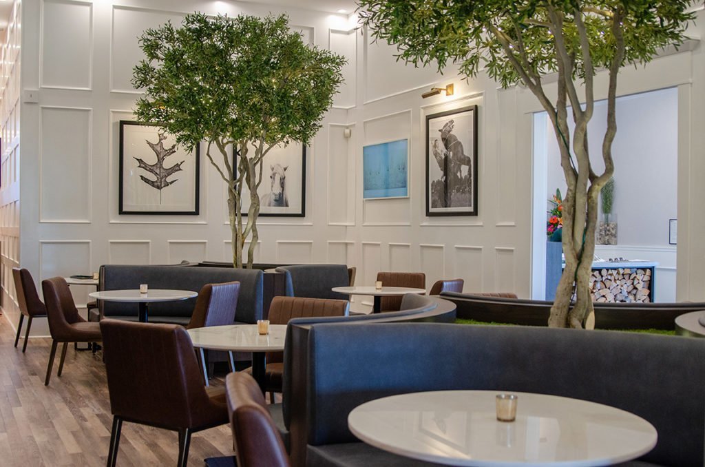Artificial Olive Trees // Flores and Pine Restaurant Greenscape