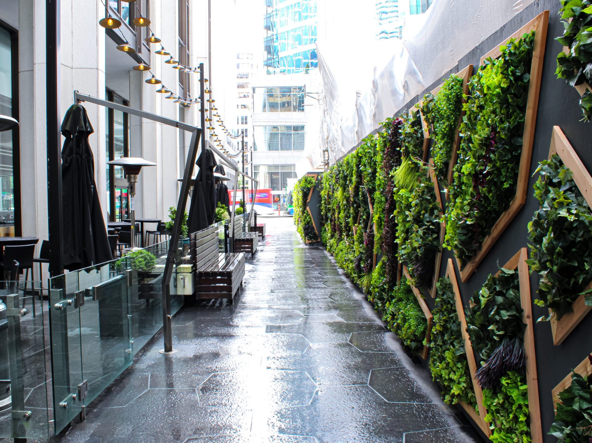 Artificial Greenery Frames Exterior Greenscape Design & Decor