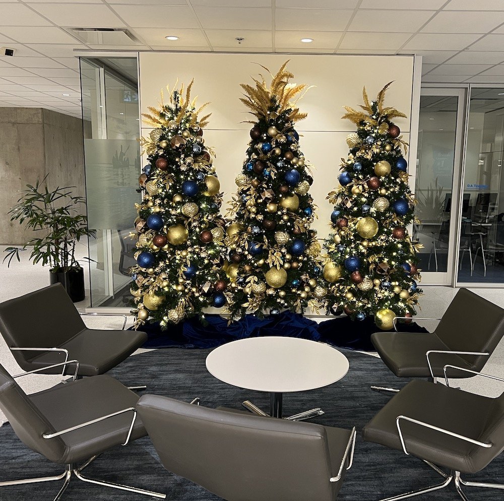 Trio of Christmas Trees Vancouver - Greenscape Design & Decor